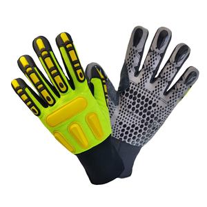 Gants de travail à impact en cuir de chèvre Gants de sécurité pour le pétrole et le gaz Gants de mécanicien résistants avec protection TPR - Product Image 3