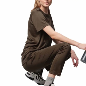 T-shirts pour femmes 100% coton, décontractés, respirants, écologiques, service OEM, vente en gros, haute qualité, manches longues, logo personnalisé, été - Product Image 4