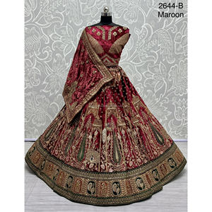 Nupcial Indio Desgaste Terciopelo Colecciones Para Novia Con Zarkhan Trabajo Por Fabzone - Product Image 6