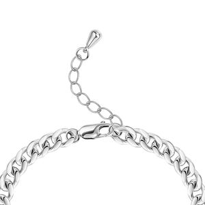 Bracelet à maillons en cristal argenté avec détail de barre en strass étincelant, accessoire de mode élégant pour femme, idéal pour mariage et soirée - Product Image 2