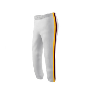 Pantalones Deportivos de Béisbol para Hombre, Negros con Franja Verde, Transpirables, de Poliéster, Cintura Elástica, para Todas las Temporadas - Product Image 3