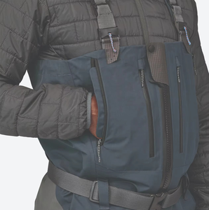 Waders de pêche et de chasse unisexe coupe-vent en softshell camouflage, isolés, respirants, avec bottes intégrées, hauteur poitrine, blanc, 1600 - Product Image 5