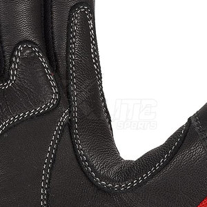 Gants de moto en cuir d'hiver confortables et flexibles, avec support de sécurité, tissu respirant, sangle de poignet réglable, conception durable - Product Image 6