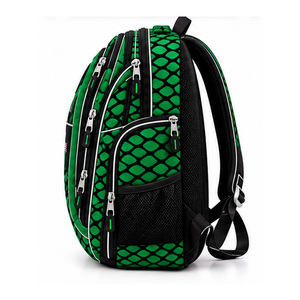 Mochila Táctica Geométrica Verde Unisex, Mochila de Hombro con Bolsillo Lateral con Cierre de Cremallera - Product Image 1