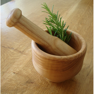 ครกไม้แท้ทำมือ 143  รุ่นรักษ์โลก สำหรับบดเครื่องเทศและสมุนไพร - Product Image 2