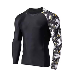 100% High Quality Custom Made Rash Guard <b>Men</b> High Quality Customized Rash Guard Latest Style OEM Logo <b>For</b> <b>Men</b> Rush Guards - Product Image 1
