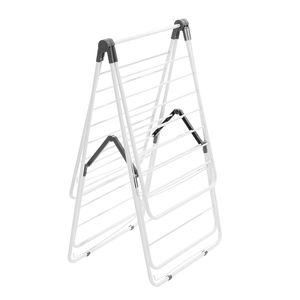 Stendibiancheria Pieghevole a 2 Livelli in Metallo con 31 Aste e Clip per Calzini, Regolabile in Altezza - Product Image 1