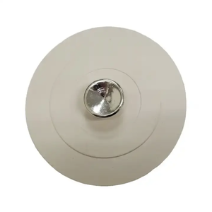 Bouchon de vidange en caoutchouc durable blanc avec poignée chromée - Product Image 2