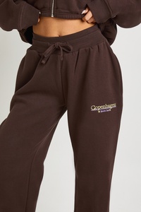 Survêtement personnalisé pour femme avec fermeture éclair, DTF OEM, ensemble décontracté deux pièces en polyester et coton, veste et pantalon, vêtements streetwear - Product Image 5