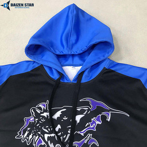 Sweat à capuche pour homme, imprimé dragon dégradé noir et bleu, sublimation, coupe classique, décontracté, pour l'automne - Product Image 3