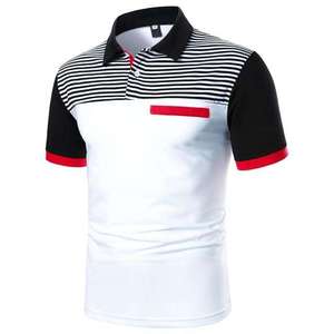 Nouveau design unisexe, polo de golf brodé/imprimé, haute qualité, t-shirt polo en coton uni pour homme - Product Image 5
