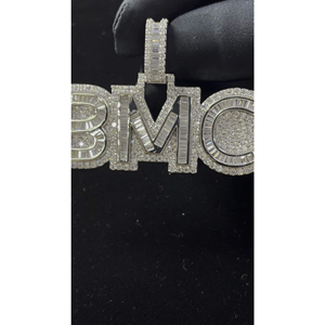 Top Selling 925 Silver Hip Hop Pendant for Men with Moissanite Diamond Iced Out Design <b>Chain</b> for Party Wear Export Price - Product Image 3
