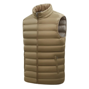 Veste oversize pour hommes, gilet fin, vêtements en coton à col, motif rayé, doublure en polyester, veste décontractée pour hommes, saison d'automne - Product Image 6