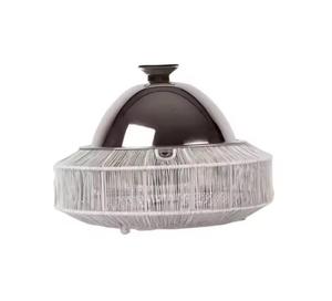 Cazuela de Acero Inoxidable de Lujo con Diseño de Dos Tonos Verdes, Olla para Servir Buffet, Vajilla para Hoteles, Restaurantes y Servicios de Catering - Product Image 2