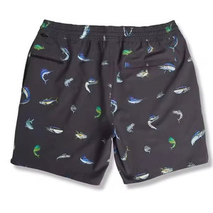 Custom Summer Quick Dry <b>Men's</b> Swim <b>Trunks</b> Fish Print Beach Board Shorts Elastic Waist Waterproof Surfing Shorts <b>Men</b> Shorts - Product Image 5