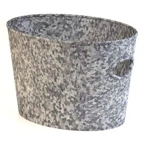 Pot en métal pour l'intérieur et l'extérieur, jardinière ronde en fer, jardinières galvanisées, aspect gris, décoration moderne pour la maison et le jardin - Product Image 4