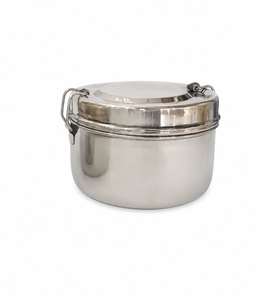 Dheer International Stainless Steel Food Grade 202 Clip Tiffin BIG Size Grey Color Wholesale - Product Image 1