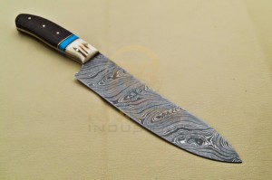Couteau de chef en acier Damas forgé à la main, vente en gros d'usine, couteau de cuisine, logo personnalisé OEM - Product Image 2