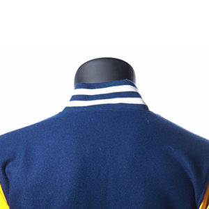 Chaqueta universitaria de lana y cuero resistente, perfecta para todas las estaciones, chaqueta de béisbol para hombre. - Product Image 4