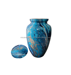 Urna de cremación roja de estilo americano digno con diseños coloridos Bolsa de terciopelo para el almacenamiento de cenizas humanas - Product Image 4