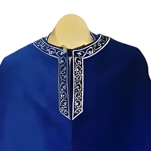 Ensemble de vêtements liturgiques pour prêtre orthodoxe ShineWays Enterprises, robe liturgique en satin bleu brodée à la main avec des motifs floraux, robe religieuse pour homme, hiver - Product Image 5