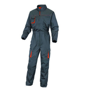 Men's Gray Polyester Work Pants Breathable Abrasion Resistant with Reinforced Pockets and Zipper Closure - Product Image 3