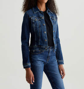 Dernières Tendances : Manteaux et Vestes Personnalisés pour Femmes – Collection Automne et Printemps – Veste en Jean Décontractée à Col Rabattu et Manches Longues - Product Image 2