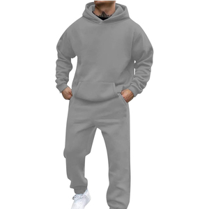 Ensemble de survêtement streetwear 2 pièces, sweat à capuche épais à manches longues et pantalon de jogging, survêtement en molleton français de haute qualité - Product Image 3