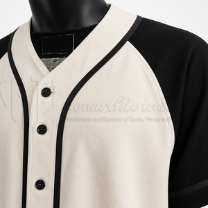 Maillot de baseball vintage à manches raglan, uniforme d'équipe personnalisé à boutons, anti-humidité, fabricant de vêtements de sport OEM ODM en gros - Product Image 5