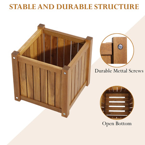 Support de plante en bois élégant et classique de style européen, revêtement poudré antirouille, base robuste pour plantes d'intérieur/extérieur, fleurs, herbes, maison - Product Image 2