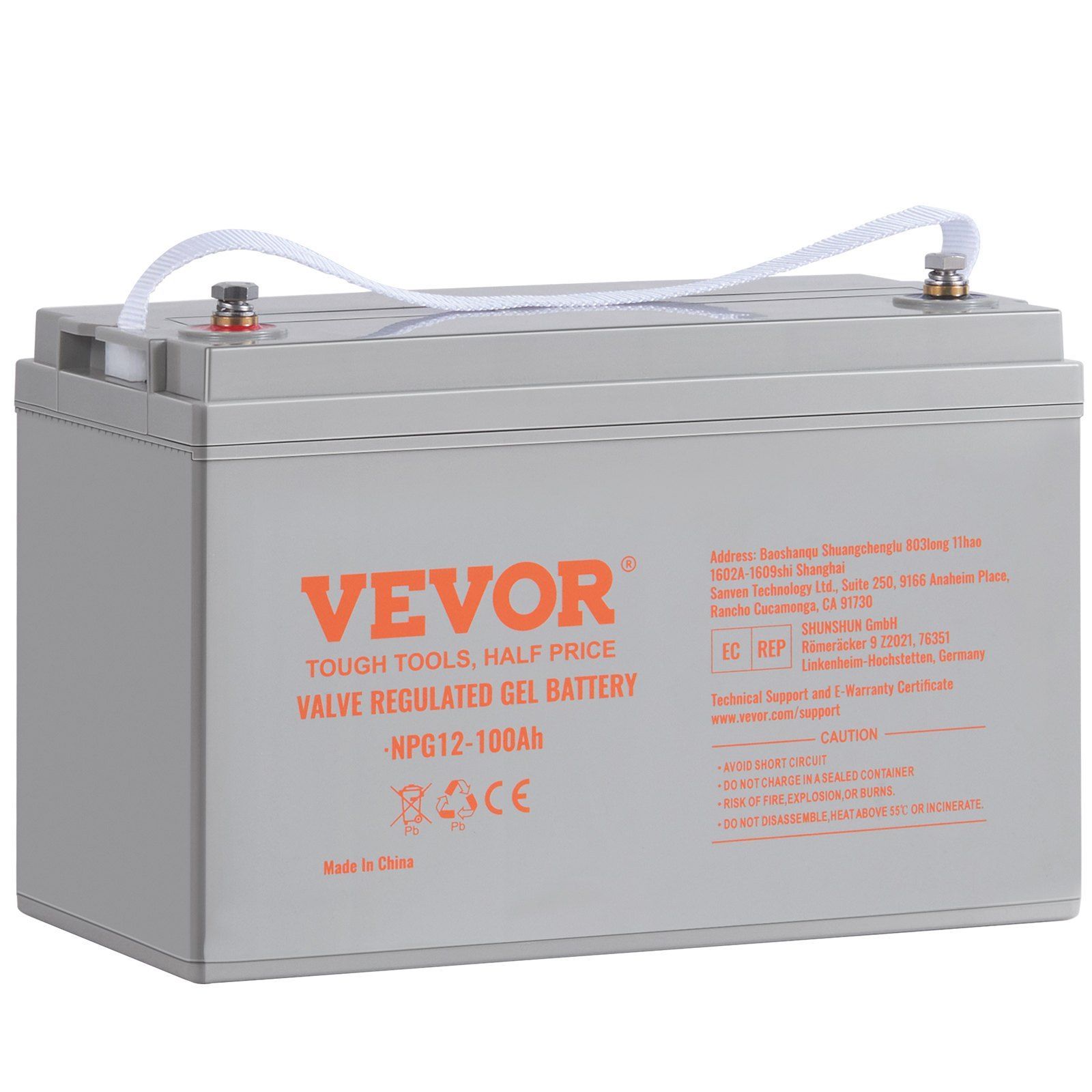 12V <strong>100Ah</strong> <strong>Agm</strong> <strong>Deep</strong> <strong>Cycle</strong> <strong>Battery</strong> For Rv Solar Off Grid Backup