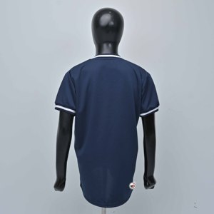 T-shirt unisexe JSU col en V à manches courtes, bleu marine, en jersey, nouveau motif, décontracté, respirant, coupe classique, écoresponsable, t-shirt d'amitié - Product Image 3