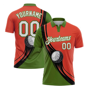 Polos Personalizados para Hombre con Logotipo, Estampado Completo, Ropa de Golf de Manga Corta, Secado Rápido, Ropa Deportiva, Polos de Golf Personalizados para Equipos - Product Image 1
