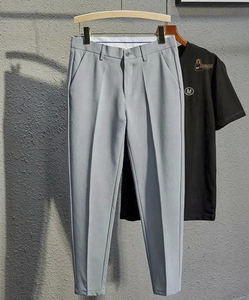 Pantalon de jogging sport décontracté, léger, respirant, séchage rapide, haute élasticité, couleur unie, coupe ample, 100% coton, taille mi-haute, droit - Product Image 4