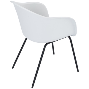 Contemporary Plastic Shell <b>Chair</b> Fabric Padded Seat Cushion Metal Legs For Hotel Bedroom Desk Dressing Table Vanity Room - Product Image 4
