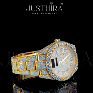 Reloj de pulsera de lujo con diamantes incrustados, estilo bling, disponible para la venta desde India. - Product Image 3