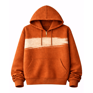 Sudadera con capucha para hombre, tela de forro polar acogedora, cálida, transpirable, cómoda, de corte relajado, adecuada para uso diario informal y looks urbanos. - Product Image 1