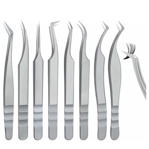 Professional Stainless Steel Eyelash Extension Tweezers <b>Kit</b> Set of 8 for Volume <b>Lash</b> Application Isolation and Precision Work - Product Image 1