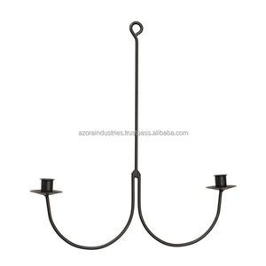 Bougeoirs votifs en fer de luxe modernes pour la décoration intérieure de mariage Bougeoir à bougie chauffe-plat géométrique en fil d'or - Product Image 5