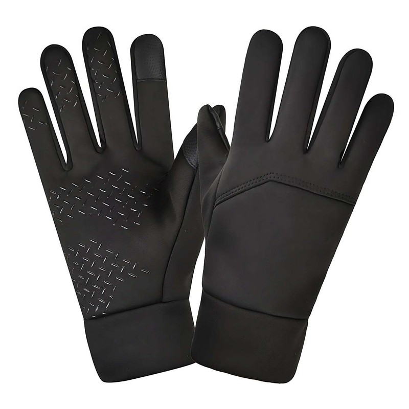 Full Finger Reflective Black Running Gloves