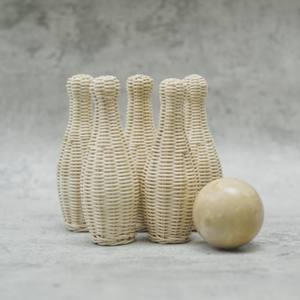 Jeu d'activités de loisirs en rotin écologique pour enfants, jeu de bowling, jouets de qualité supérieure pour enfants - Product Image 4