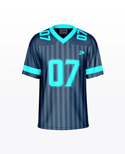 Maillot de football américain WLKY INTERNATIONAL personnalisé à col en V, qualité supérieure, manches courtes, grande taille, respirant et anti-humidité - Product Image 3