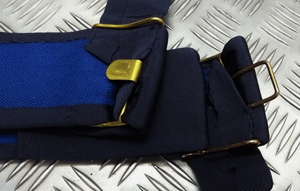 Genuine British Made <b>Navy</b> Blue Ceremonial Waist Sash Formal Dress <b>Accessory</b> with Gold Detail - Product Image 3