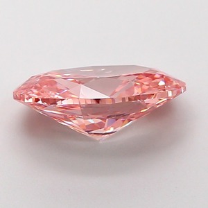 Diamant CVD rose vif fantaisie de forme ovale modifiée, cultivé en laboratoire, 2 carats, clarté VS1, polissage excellent, diamant non monté pour bijoux - Product Image 3