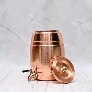 Handmade Copper Water <b>Dispenser</b> with Tap for Traditional Wooden Kitchens Daily Hydration and Drinking Water Storage - Product Image 6