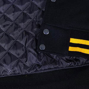 Chaqueta de invierno para hombre, chaqueta estilo letterman con cuerpo de lana y cierre a presión, chaqueta letterman personalizada para hombre, chaqueta de equipo personalizada para hombre - Product Image 6