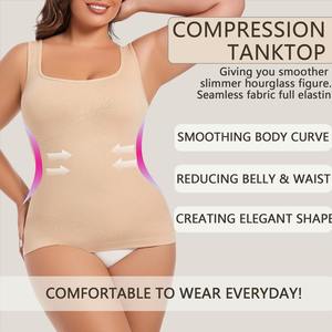High Quality Woman's Bodysuit Seamless Tank <b>Top</b> Square Neck Body Shaper Fitness for Women Summer Underwear Shapers - Product Image 3