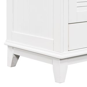 Mobile Bagno Bianco da 30 Pollici con Lavabo, Due Ante e Un Cassetto - Elegante Mobiletto per Bagno - Product Image 6