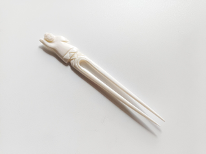 Bâtonnet à cheveux en os lisse |   Épingle à cheveux minimaliste naturelle - Product Image 4
