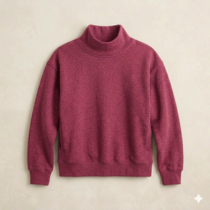 Top de cuello simulado extragrande y cómodo para mujer, tela suave, corte holgado, fácil de llevar, atuendo diario, ropa informal a la moda - Product Image 1
